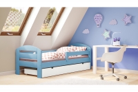 Drevená detská postieľka Wiola Modré Detská posteľ