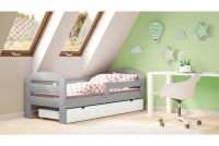 Dřevěná dětská postel Wiola szare postel drewniane