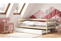 Dětská dřevěná postel výsuvná Ola II waniliowe postel se zásuvkou s funkcí spaní