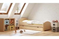 Detská drevená posteľ Fibi s výsuvným extra lôžkom  Posteľ dwuosobowe detský