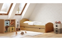 Detská drevená posteľ Fibi s výsuvným extra lôžkom  Detská posteľ w farbe olchy