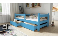 Detská posteľ prízemná Alis DP 018 Certyfikat Modré Posteľ dziciece jednoosobové