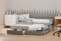 postel dětské přízemní výsuvná Alis DPV 001 - šedý, 80x200 postel přízemní výsuvná Alis - Barva šedý - aranzacja