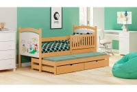 Detská poschodová posteľ s tabuľkou na kreslenie Amely 80x180  Farba orange