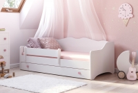 Detská posteľ jednolôžková Ellie biely Posteľ dla dziewczynki