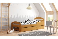 Postel dětská Wiki přízemní výsuvná postel w barevným odstínu olchy