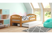 Postel dětská Wiola přízemní výsuvná postel w barevným odstínu olchy