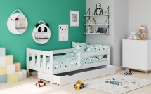 Detská posteľ so zásuvkou Marinella 80x160 - biela Detská posteľ z wysuwana szuflada marinella 80-160 - Biely