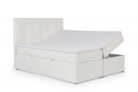 Boxspring posteľ Alvares 140 x 200 biely Posteľ z pojemnikiem