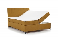 Boxspring posteľ Atero 160x200 - výpredaj Žlté Boxspring posteľ s úložným priestorom otwieranym na bok 