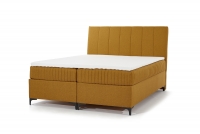 Boxspring posteľ Atero 160x200 - výpredaj Žlté Boxspring posteľ z wysokim wezglowiem 