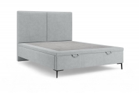 Boxspring posteľ Lektis 140x200 S vnútorným úložným priestorom- popielata látka ľahkočistiaca Maya 20 / nožičky kovové čierny Boxspring posteľ Lektis 140x200 S vnútorným úložným priestorom- popielata látka ľahkočistiaca Maya 20 / nožičky kovové čierny