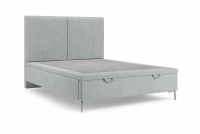 Boxspring posteľ Lektis 160x200 S vnútorným úložným priestorom- popielata látka ľahkočistiaca Maya 20 / nožičky kovové srebrne  Boxspring posteľ Lektis 160x200 S vnútorným úložným priestorom- popielata látka ľahkočistiaca Maya 20 / nožičky kovové srebrne 