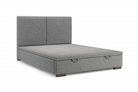 Postel boxspring Lektis 160x200 s úložným prostorem- šedá potahová látka snadno čistitelný Maya 18 / Nohy dřevěná wenge Postel boxspring Lektis 160x200 s úložným prostorem- šedá potahová látka snadno čistitelný Maya 18 / Nohy dřevěná wenge