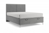 Boxspring posteľ Lektis 160x200 S vnútorným úložným priestorom- šedá látka ľahkočistiaca Maya 18 / nožičky kovové srebrne  Boxspring posteľ Lektis 160x200 S vnútorným úložným priestorom- šedá látka ľahkočistiaca Maya 18 / nožičky kovové srebrne 