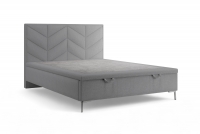 Postel boxspring Lindi 140x200 s úložným prostorem- šedá szenil Perfect Harmony 82 / Nohy srebrne  Postel boxspring Lindi 140x200 s úložným prostorem- šedá szenil Perfect Harmony 82 / Nohy srebrne 