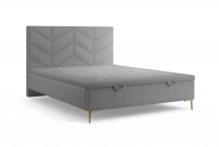 Boxspring posteľ Lindi 140x200 S vnútorným úložným priestorom- šedý szenil Perfect Harmony 82 / nožičky zlote Boxspring posteľ Lindi 140x200 S vnútorným úložným priestorom- šedý szenil Perfect Harmony 82 / nožičky zlote