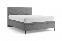 Postel boxspring Lindi 160x200 s úložným prostorem- šedá szenil Perfect Harmony 82 / Nohy černá  Postel boxspring Lindi 160x200 s úložným prostorem- šedá szenil Perfect Harmony 82 / Nohy černá 