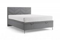 Boxspring posteľ Lindi 180x200 S vnútorným úložným priestorom- šedý szenil Perfect Harmony 82 / nožičky srebrne  Boxspring posteľ Lindi 180x200 S vnútorným úložným priestorom- šedý szenil Perfect Harmony 82 / nožičky srebrne 