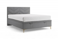 Postel boxspring Lindi 180x200 s úložným prostorem- šedá szenil Perfect Harmony 82 / Nohy zlote Postel boxspring Lindi 180x200 s úložným prostorem- šedá szenil Perfect Harmony 82 / Nohy zlote