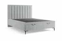 Boxspring posteľ Misel 140x200 S vnútorným úložným priestorom- šedý zamat Magic Velvet 2240 / nožičky čierny  Boxspring posteľ Misel 140x200 S vnútorným úložným priestorom- šedý zamat Magic Velvet 2240 / nožičky čierny 