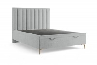 Boxspring posteľ Misel 140x200 S vnútorným úložným priestorom- šedý zamat Magic Velvet 2240 / nožičky zlote  Boxspring posteľ Misel 140x200 S vnútorným úložným priestorom- šedý zamat Magic Velvet 2240 / nožičky zlaté 