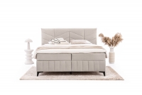 Pat boxspring Penia 160x200 cu spațiu de depozitare - catifea cremă hidrofobă Element 17 Pat Boxspring  Penia 160x200 cu spațiu de depozitare - cremă catifea hidrofobă Element 17