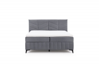 Pat boxspring Penia 160x200 cu spațiu de depozitare - catifea gri hidrofobă Element 23 Pat Boxspring  Penia 160x200 cu spațiu de depozitare - gri catifea hidrofobă Element 23