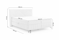 Pat boxspring Wasil 160x200 cu spațiu de depozitare - catifea verde hidrofobă Element 12 Pat Boxspring  Wasil 160x200 cu spațiu de depozitare - verde catifea hidrofobă Element 12