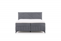 Pat boxspring Wasil 180x200 cu spațiu de depozitare - catifea gri hidrofobă Element 23 Pat Boxspring  Wasil 180x200 cu spațiu de depozitare - gri catifea hidrofobă Element 23