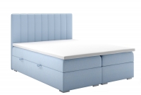 Boxspring posteľ s úložným priestorom Arkadia 140x200  wezglowie z lamowka 