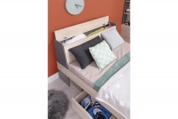 Mládežnícka posteľ 120 x 200 Delta DL14 L/P - dub / antracit - Meblar Komfortná posteľ