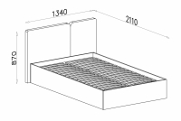 Ifjúsági ágy Luca 14 - 120x200 - homokbézs Lozko mlodziezowe Luca 14 - 120x200 - dab piaskowy