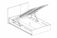 Postel pro mládež Luca 14 - 120x200 - eukaliptus Postel mlodziezowe Luca 14 - 120x200 - eukaliptus