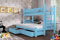 Poschodová posteľ Ania Maxi 90 x 200 Certifikát Posteľ poschodová Modrá