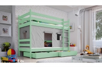 Poschodová posteľ Revio PP 011 Certifikát Zelené posteľ poschodová