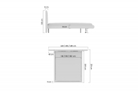 postel Galin lewitujace / 180x200 / Salvador (SIC) 2 Postel do ložnice lewitujace Galin 180x200 - béžová welwet hydrofobowy Salvador (SIC) 2