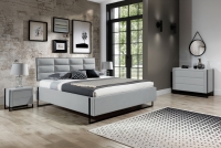 Čalouněná postel Soft Loft 140x200 s úložným prostorem- samet popelavá Donna 3 Postel čalouněné Soft Loft 140x200 s úložným prostorem- samet popelavá Donna 3