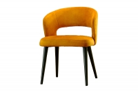 židle drewniane Luna s čalouněným sedákem pomaranczowe židle na drewnianych nogach
