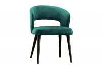 dřevěna židle Luna s čalouněným sedákem - tmavý Zelený Monolith 37 / černé Nohy Zeloné čalouněné židle