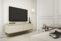 závesná TV skrinka Lurona 135 cm - béžový závesná TV skrinka Lurona 135 cm - béžový - vizualizácia