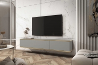 závesná TV skrinka Lurona 175 cm - šedý závesná TV skrinka Lurona 175 cm - šedý - vizualizácia