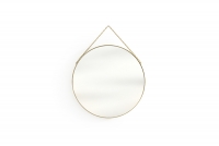 Okrúhle zrkadlo Nicole 80 cm - zlatá Zrkadlo s retiazkou
