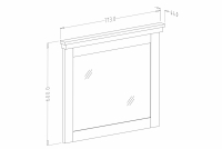  Závesné zrkadlo Evora 04 - 71 cm - abisko ash / Dub Lefkas Zrkadlo wiszace Evora 04 - 71 cm - abisko ash / Dub Lefkas