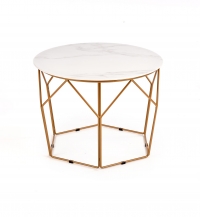 MADISON dohányzóasztal - arany / márvány madison Konferenční stolek Zlatý / mramor