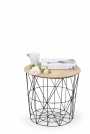 MARIFFA dohányzóasztal, talapzat - fekete, asztallap - natúr mariffa Konferenční stolek Podstavec - Fekete, Deska - přírodní