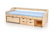 Dřevěná postel mládežnická se zásuvkami Maxima 2 90x200 - Borovice postel dětská