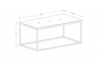 Komplet nábytku s konferenčným stolíkom V Helio Čierna - šedé sklo Konferenčný stolík rozmery