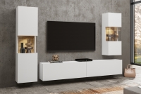 Obývací stěna stojací - závěsná do obývacího pokoje AVA 10 - Bílý / wotan závěsná Bílá Obývací stěna