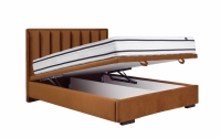 Posteľ do spálne s čalúneným roštom a úložným priestorom Misel - 140x200 posteľ Misel z podnosnikiem a úložným priestorom na posciel 